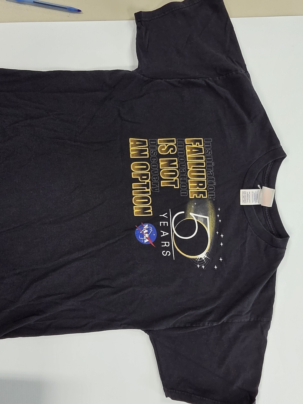 NASA 50 YEAR ANNIVERSARY T-SHIRT Failure Is Not An Option Xl